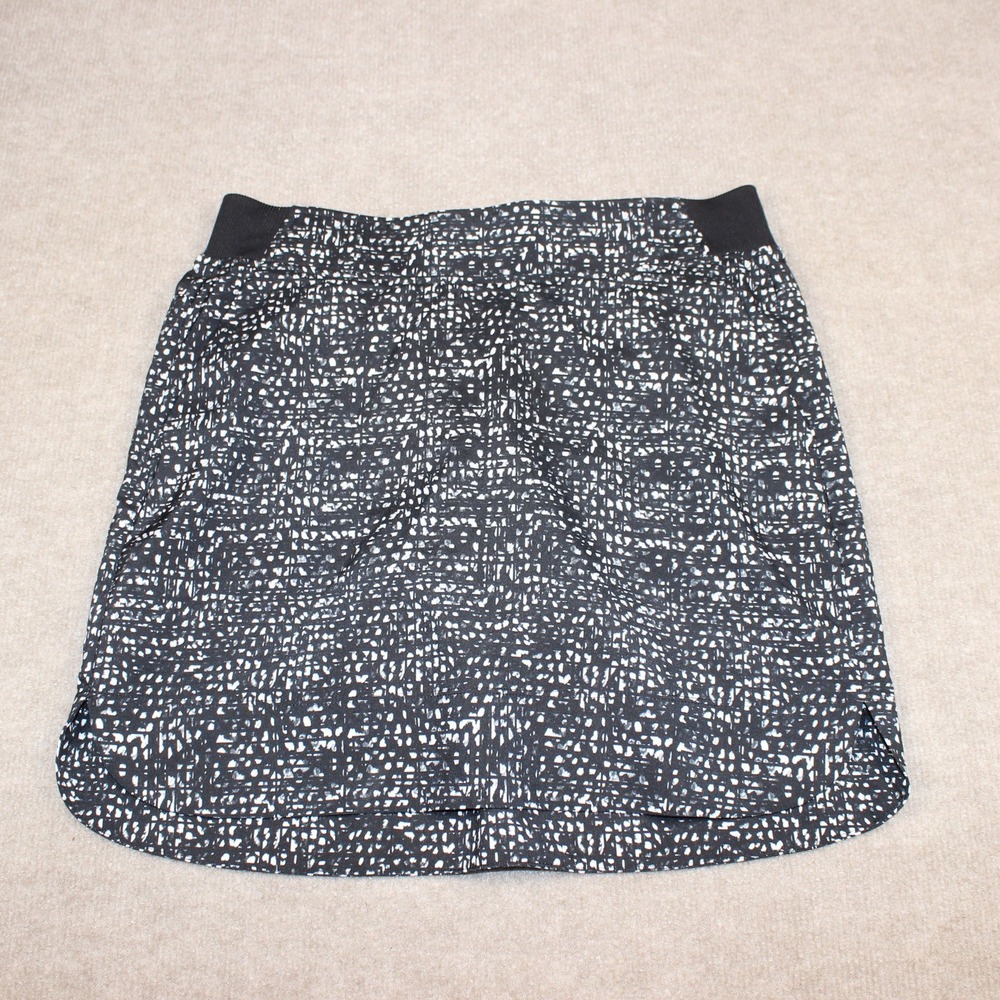 Cypress Club Womens Black White Abstract Print Athletic Golf Tennis Skort Small